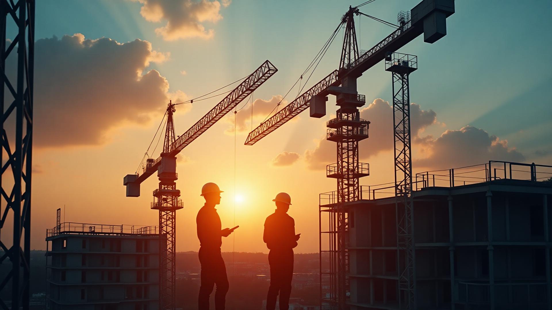 Construction infrastructure hero background